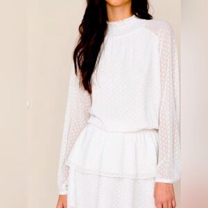 Yumi Kim Class Act Dress White Mini Dress Altered to Fit Like a Small